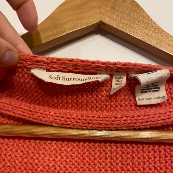 Soft Surroundings Pink Knit Button Front Shawl Grannycore Cardigan - Picture 4 of 5